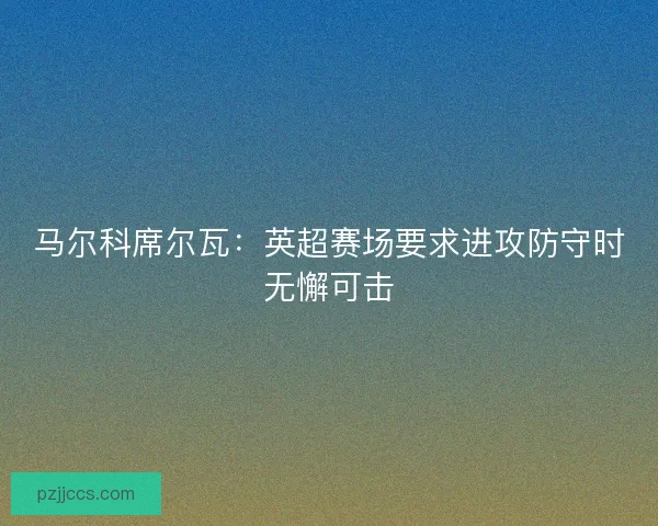 马尔科席尔瓦：英超赛场要求进攻防守时无懈可击