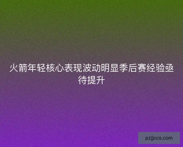 火箭年轻核心表现波动明显季后赛经验亟待提升