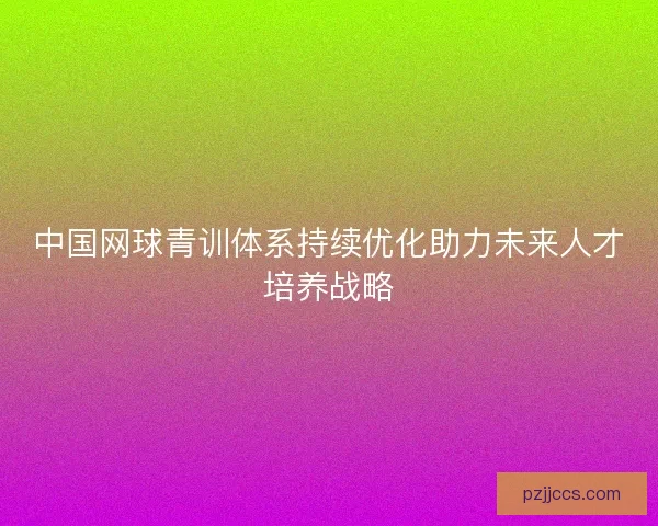 中国网球青训体系持续优化助力未来人才培养战略